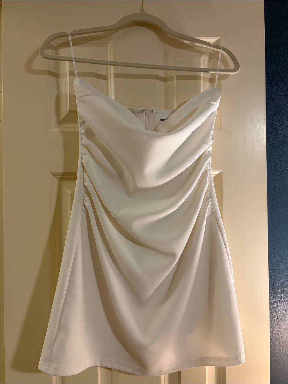 superdown White Draped Cowl Mini Dress - Picture 4 of 5